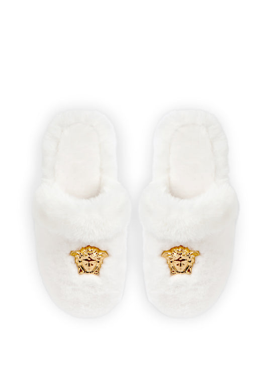 Versace Logomania Hausschuhe Bianco