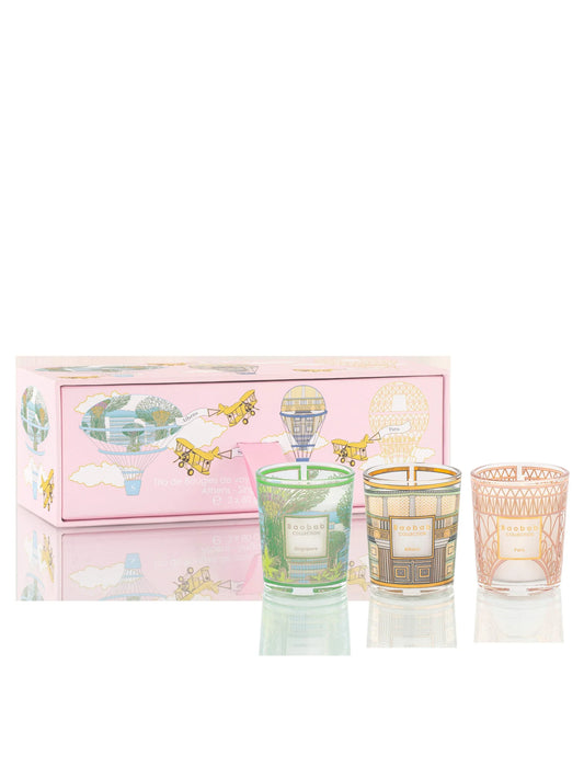 Trio Travel candles Singapore-Athens-Paris